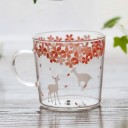 Glass Mug with Flowers 3