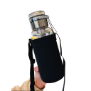 Glass Water Bottle with Tea Filter 2000 ml Large Glass Drink Bottle with Filtering Mesh and Carrying Case 2