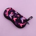 Glasses Case 17.9 x 8.5 cm with Butterfly Zip and Carabiner Protective Glasses Case with Butterfly Design for Everyday Use 4