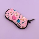 Glasses Case 17.9 x 8.5 cm with Medical Pattern Zip and Carabiner Protective Glasses Case with Print for Healthcare Sector 3