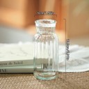 Glasvase transparent 13,5 x 5 cm Hohe Dekovase mit zarter Vertiefung Eleganter Blumenbehälter Tischdeko 3