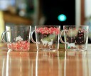 Glazen mok met bloemen 4