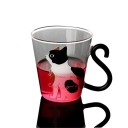 Glazen mok met kat J1605 9