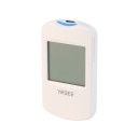 Glicómetro 3 em 1 com ecrã LCD e caneta para colheita de sangue para medição de glicose, corpos cetónicos e ácido úrico em unidades mmol/l branco 2
