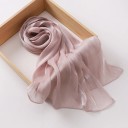 Glitrende chiffon hijab 175x75 cm med let gennemsigtig struktur til hverdagsbrug og sociale anledninger 5