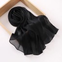 Glitrende chiffon hijab 175x75 cm med let gennemsigtig struktur til hverdagsbrug og sociale anledninger 1