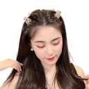 Glitter Hair Bow 2 pcs Clips 5 cm x 3.5 cm Elegant Hair Accessory Shiny Bows for Hairstyle Stylish Hair Decoration 2