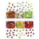 Glitter i form af ahornblade 3–4 g 6 farver Efterårsdekoration Kortfremstilling Scrapbooking DIY neglekunst Håndværk 1