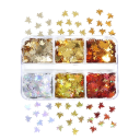 Glitter i form af ahornblade 3–4 g 6 farver Efterårsdekoration Kortfremstilling Scrapbooking DIY neglekunst Håndværk 2