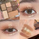 Glitter øjenskyggepalette 7 farver glitter øjenskygge mat øjenskygge ultrapigmenteret øjenskygge langvarig vandfast 6