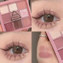 Glitter øjenskyggepalette 9 farver glitter øjenskygge skinnende øjenskygge ultrapigmenterede øjenskygger 8