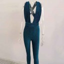 Glittrig jumpsuit för kvinnor 8