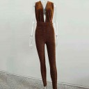 Glittrig jumpsuit för kvinnor 9