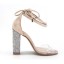 Glitzernde Damensandalen mit Absatz 8