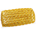 Glitzernde Spitzenborte 1,5 cm x 5 m Polyester Dekorationsband mit Glitzer für die Verzierung von Kleidern, Bekleidung, Modeaccessoires und Dekorationen 18
