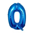 Globo de cumpleaños azul con número 80 cm 1