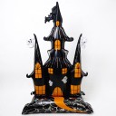 Globo inflable casa embrujada decoración de Halloween 150 x 106 cm Globo de foil Negro y naranja Decoración para Halloween y fiesta 1