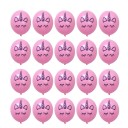 Globos de látex con unicornio para niñas 20 unidades Decoración de fiesta infantil y cumpleaños Impresión de la cara de unicornio Tamaño 25 cm 3