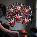 Globos Inflables de Halloween Mano Esquelética 10 uds Mano de Esqueleto con Manchas de Sangre Blanca Negra y Roja para la Fiesta de Halloween 3