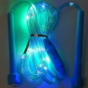 Glowing LED Jump Rope for Children 270 cm Transparent PVC Rope with Colourful Lights Button on the Rope for Playing and Exercising 8
