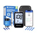 Glukometr G-427B cu Bluetooth și aplicația MedM Health cu 50 de benzi și 50 de lancete fără codificare cu rezultat în 5 secunde negru 1