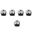 Γλυκός μαύρος ξωτικός 5 τεμ Διακόσμηση εσωτερικού αυτοκινήτου Αστεία διακόσμηση για τον καθρέφτη Στυλάτα αξεσουάρ αυτοκινήτου Πρωτότυπη κρεμαστή φιγούρα 1