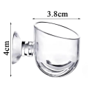 Gobelet en acrylique 4 x 3,8 cm pour plantes aquatiques d'aquarium Support décoratif avec ventouse Ouvertures pour circulation de l'eau Accessoires pour aquarium 3