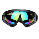 Gogle motocrossowe w kolorze czarnym wykonane z materiału TPU z wytrzymałymi soczewkami PC Ochronne okulary sportowe na motocykle Jazda na rowerze Narciarstwo i snowboard 9