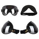Gogle motocyklowe do kasku otwartego w stylu retro z regulowanym paskiem Gogle motocyklowe 2