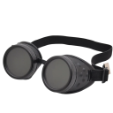 Gogle motocyklowe steampunk Ochronne okulary retro z metalowymi detalami Regulowany pasek Stylowy dodatek do motocykla i cosplayu 1