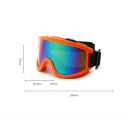 Gogle motocyklowe z kolorowymi szkłami 17 x 7,2 cm Gogle motocyklowe wykonane z PC i ABS Wytrzymałe okulary sportowe chroniące przed wiatrem i kurzem 2