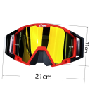 Gogle motocyklowe z żółtym szkłem 21 x 11 cm Ochrona oczu przed wiatrem, promieniowaniem UV, kurzem, jazdą nocą Dla motocyklistów 8