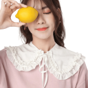 Gola falsa para mulheres com franzido horizontal em algodão Gola removível Gola decorativa para suéter, blusa ou vestido Acessório elegante 1