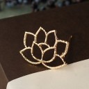 Gold Hair Clip with Flower 2