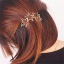 Gold Hair Clip with Stars 2