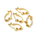 Gold Metal Cat-Shaped Charms Sitting 42.3 mm Set of 5 Creative Jewellery Components Jewellery Making Crafting 1