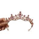 Goldene Kristallkrone für Haare Universelle Größe Festlicher Diadem mit Steinen Elegantes Hochzeits-Haaraccessoire 7