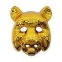 Goldene Tiermaske Bär Kunststoff Gesichtsschutz mit verstellbaren Gummibändern Halloween Kostüm Cosplay Karnevals-Maskenball 1