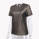 Goldenes T-Shirt für Damen 4