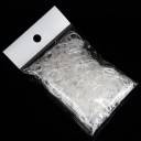 Gomas elásticas transparentes para el cabello 350 unidades Pequeñas gomas elásticas de 2 cm de diámetro para trenzas y moños Discretas en cabellos 3