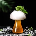 Gomba alakú italospohár 285 ml dekoratív pohár 12,5 cm magas tiszta üvegből eredeti pohár koktélok tálalásához 3