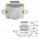 Gombos bútorzár 26 mm ajtókhoz 15–27 mm cinkötvözetből készült lakókocsi zár, amely megakadályozza az ajtók kinyitását szekrényekhez 8