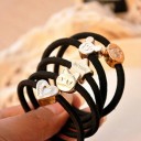 Gommes à cheveux avec des décorations argentées - 10 pcs 6