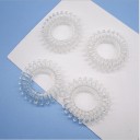 Gommes à cheveux en plastique spiralées - 10 pcs 4