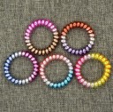 Gommes à cheveux spiralées métalliques - 5 pcs 2