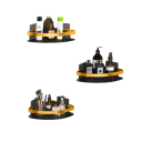 Γωνιακό ράφι ντους 29x22x5,5 εκ. Τριγωνικός οργανωτής μπάνιου Χωρίς τρύπες Ανοξείδωτο αλουμίνιο Αυτοκόλλητος Κρατητής καλλυντικών 4