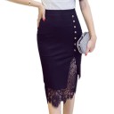 Gonna a tubino con pizzo A1975 5