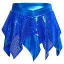 Gonna da danza per ragazze con orlo irregolare a punta, gonna mini con paillettes e vita elastica a forma di V per jazz e coreografie moderne 6