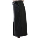 Gonna da donna con vita alta in pelle sintetica 1