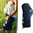 Gonna di jeans da donna strappata 2